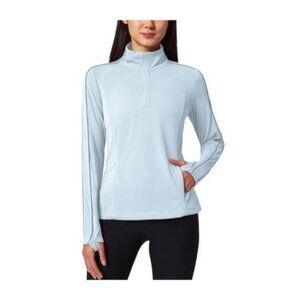 Mondetta XL Shirt Athletic Top Lightweight Activewear Quarter-Zip Pullover Blue